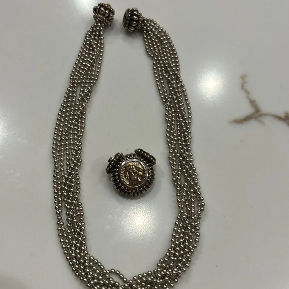 Rare Find!  Beautiful 17” sterling & 14kt Gold!! Do not pass this up!! - Picture 7 of 8